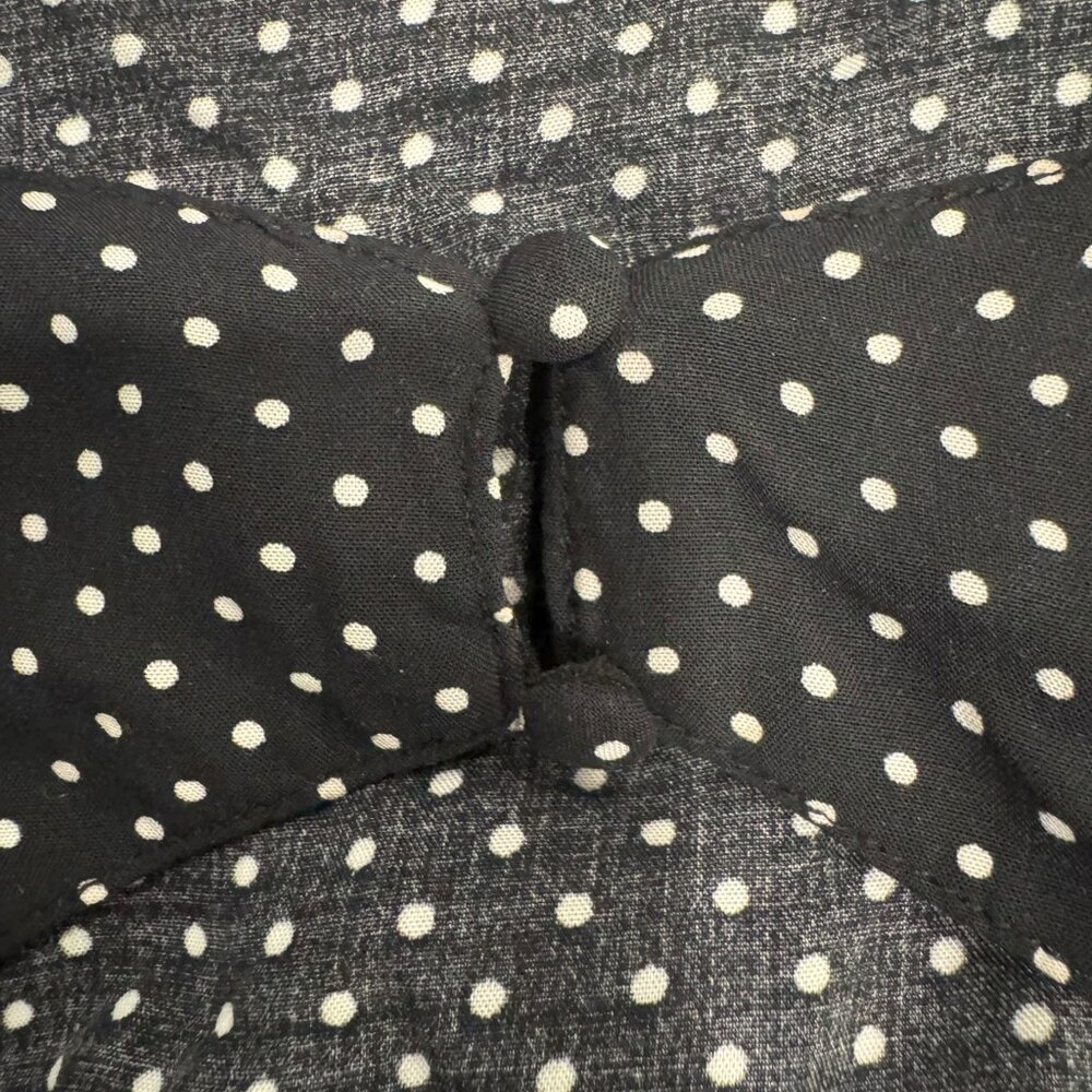 Zara Front Cut Out Polka Dot Front Slit Midi Black and White Dress - medium - Picture 9 of 10